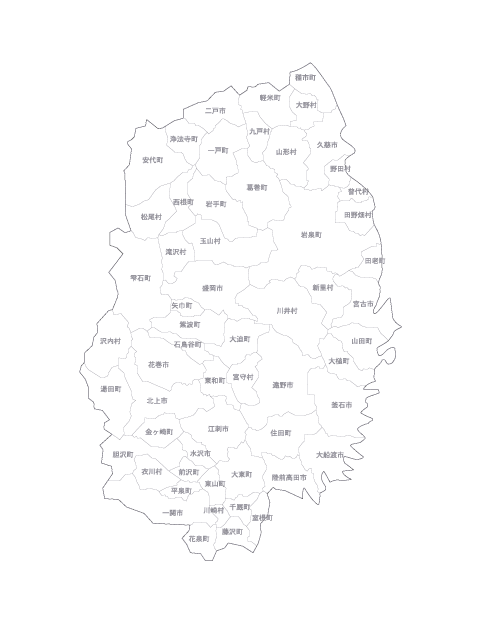 平成合併前分県白地図