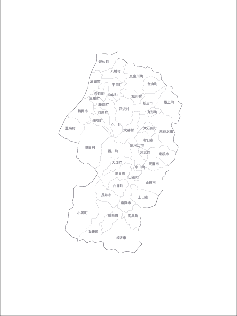 平成合併前分県白地図