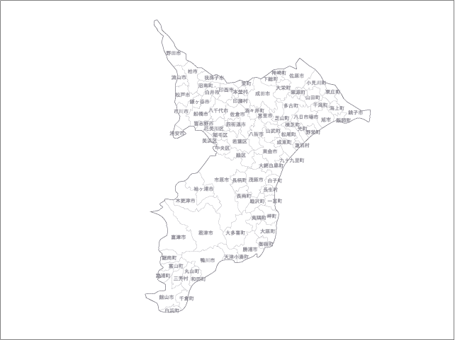 平成合併前分県白地図