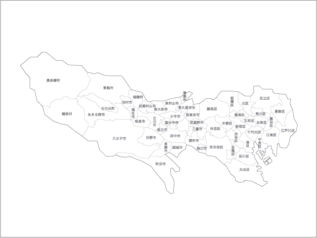 平成合併前分県白地図