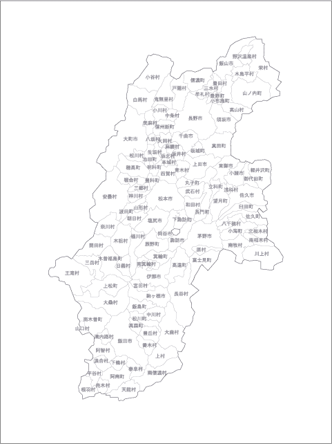 平成合併前分県白地図