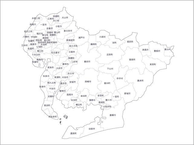 平成合併前分県白地図