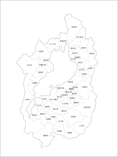 平成合併前分県白地図