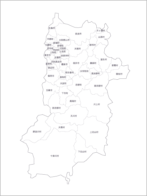 平成合併前分県白地図