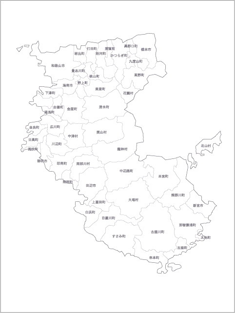 平成合併前分県白地図