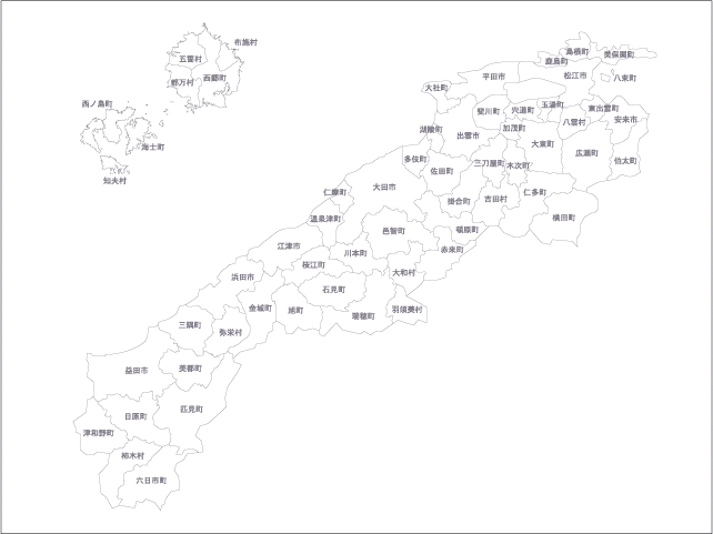 平成合併前分県白地図